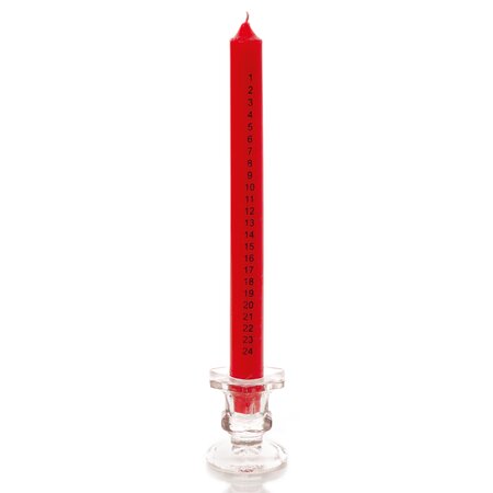 25CM RED ADVENT CANDLE WITH