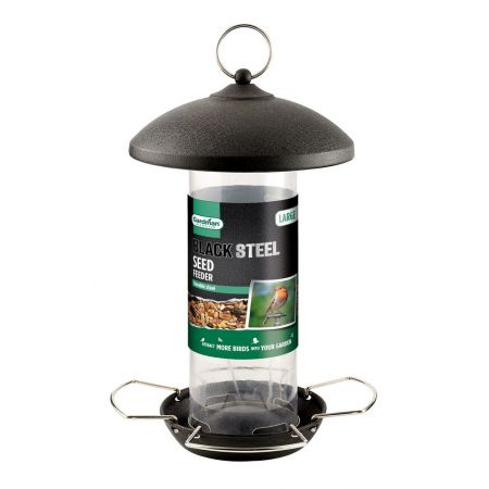 GARDMAN BLACKSTEEL LARGE SEED FEEDER 27CM