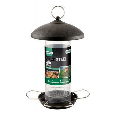 GARDMAN BLACKSTEEL LARGE SEED FEEDER 27CM