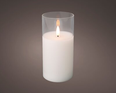 LED GLASS WICK CANDLE - 15CM - image 1