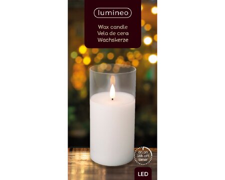 LED GLASS WICK CANDLE - 15CM - image 2