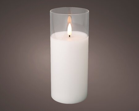 LED GLASS WICK CANDLE - 17.5CM - image 1