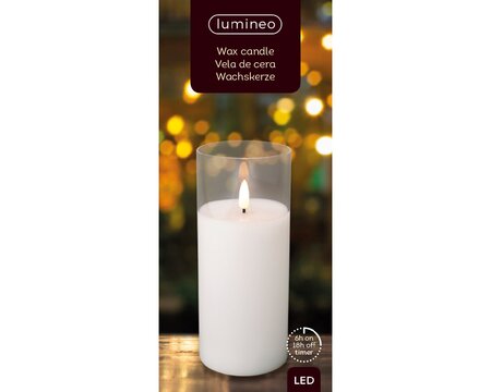 LED GLASS WICK CANDLE - 17.5CM - image 2