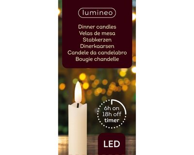 LED WICK DINNER CANDLE WAX BO - image 2