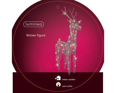 LED WICKER DEER - 104CM - image 2