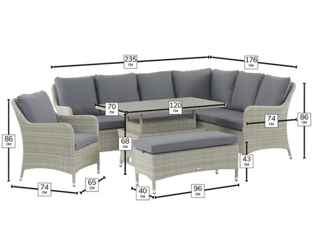 TETBURY L SHAPED SOFA SET - image 2