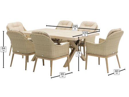 MONTEREY VOGUE RECTANGULAR TABLE SET - image 2