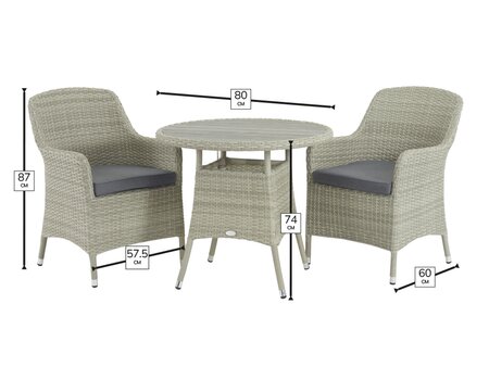 TETBURY ROUND BISTRO SET - image 2